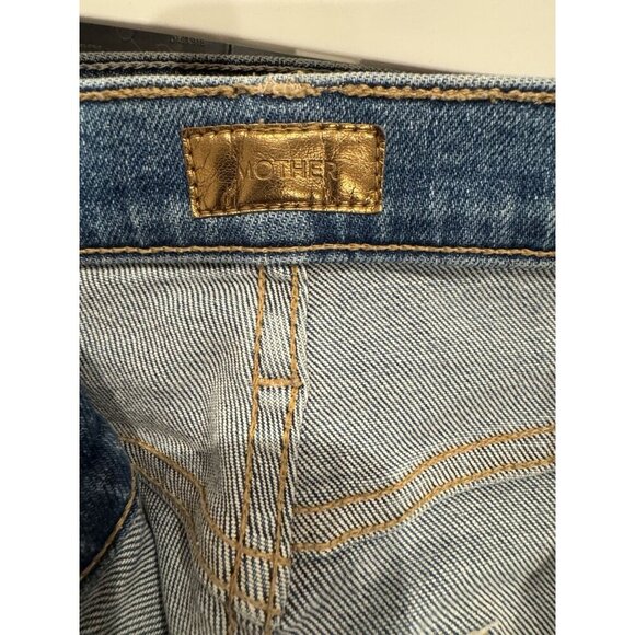 MOTHER The Tripper Ankle Fray Straight Leg Distressed Button Fly Sz 27 - Picture 2 of 12